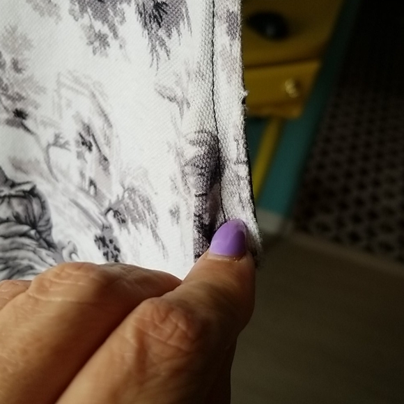 Toile print prairie maxi dress handmade! XXL - Picture 6 of 8